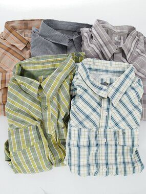 BERNE Workwear Button Front Men's Shirts Lot of 5 NWOT Samples